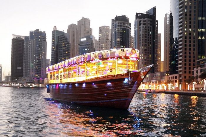 Dhow Cruise Dubai Marina with transfer